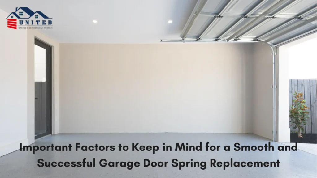 Garage door springs replacement